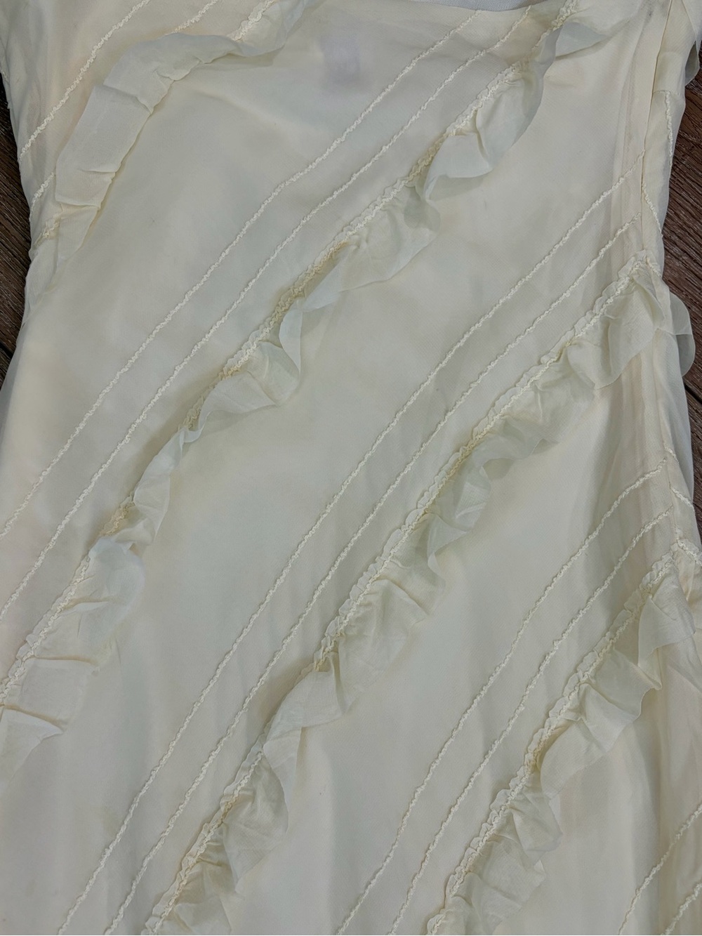 Princess Polly Cream Strapless Ruffle Maxi Dress Size 6 - Picture 2 of 8